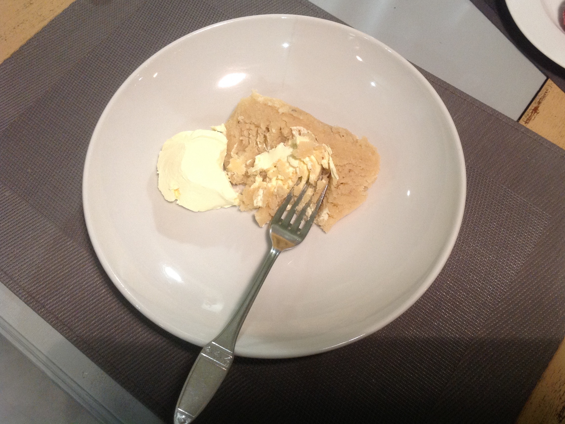 préparation de la ganache à la pâte d'amande