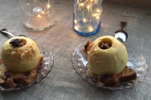 présentation-des-pommes-dans-les-assiettes